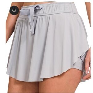 NWOT Zenana Gray Ruffle Tennis Skirt, Size Small
